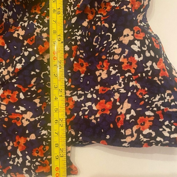 Skies are Blue Woman’s Floral Wrap Peplum Blouse Top Size Medium - Picture 8 of 13